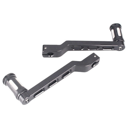 For Harley FLST FLHT Heel Toe Shifter Arms Set Black Gear Shift Levers w/ Pedal