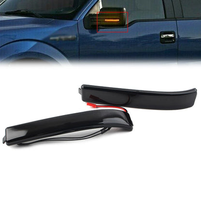 Sequential LED Side Mirror Turn Signal Marker Light Lamp Fit for Ford F150 09-14