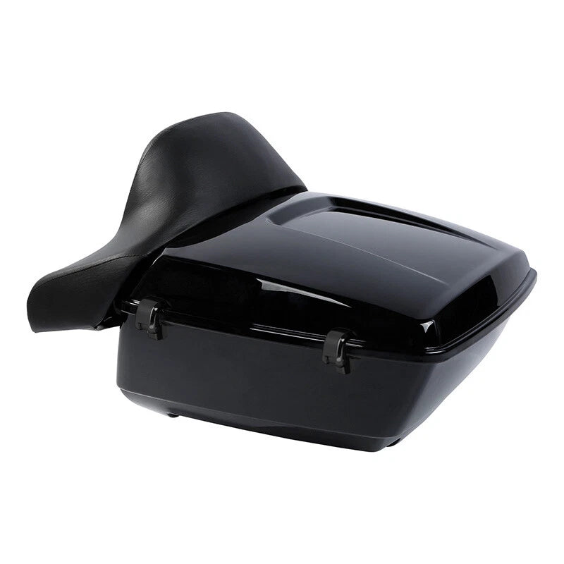 Black King Trunk Backrest Pad Mount Fit For Harley Road Glide King 97-08 99