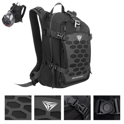 Motorcycle Backpack Waterproof Helmet Luggage Backpack Bag Men Accessories Black