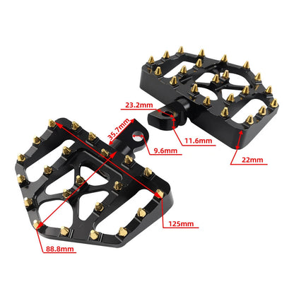 Wide Foot Pegs MX Style Floorboard Fit Harley Touring Sportster Softail Dyna