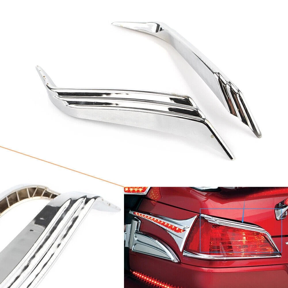Rear Lamp Taillight Trim Cover For Honda Goldwing 1800 2012-2017 2016 Chrome