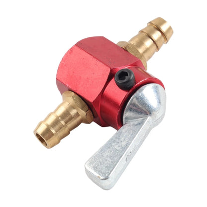Motorcycle Inline Petrol On-Off Fuel Tap Gas Petrol Valve Petcock 8mm Red