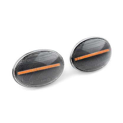 2x Dynamic Clear LED Side Marker Signal Light For MINI Cooper R55 R56 R57 R58