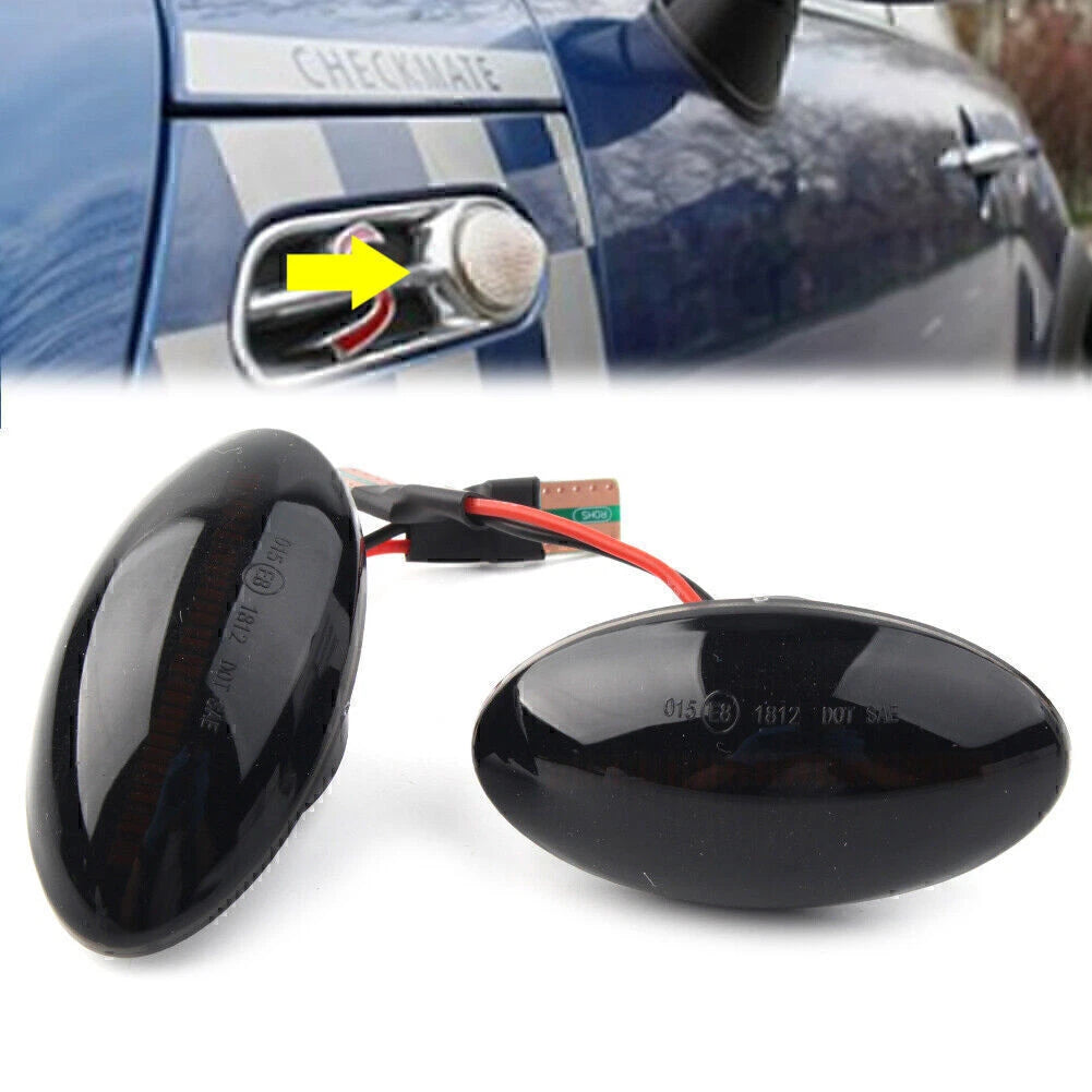 LED Sequential Dynamic Side Marker Turn Signal Light Fit Mini Cooper R50 R52 R53