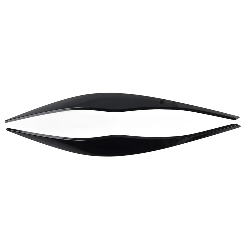 Headlight Eyelid Eyebrow Cover For BMW 3 Series E90 E91 2006-2011 Gloss Black