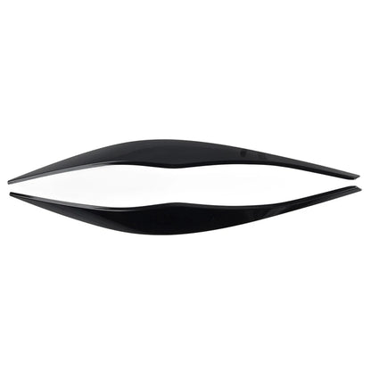 Headlight Eyelid Eyebrow Cover For BMW 3 Series E90 E91 2006-2011 Gloss Black