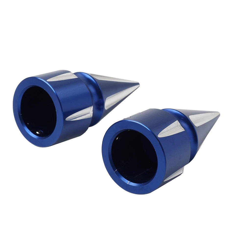 Front Axle Cap Nut Cover 3.6" For Harley Softail 07+ Dyna 08+ Street Glide Blue