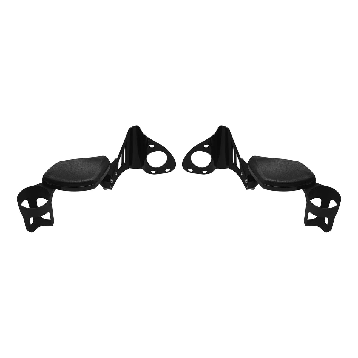 Black Rear Passenger Arm Rests W/ Drink Holder Fit For Harley Street Glide 14-Up
