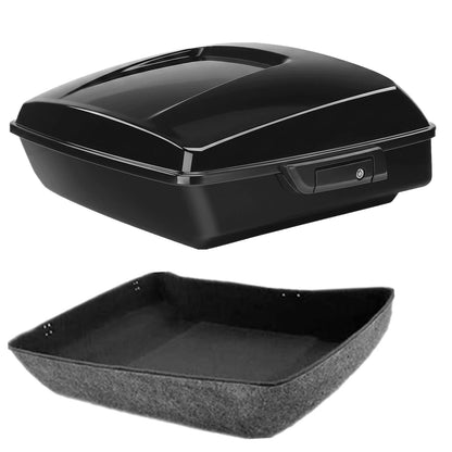 Black Chopped Pack Trunk Fit For Harley Touring Electra Road King Glide 2009-13