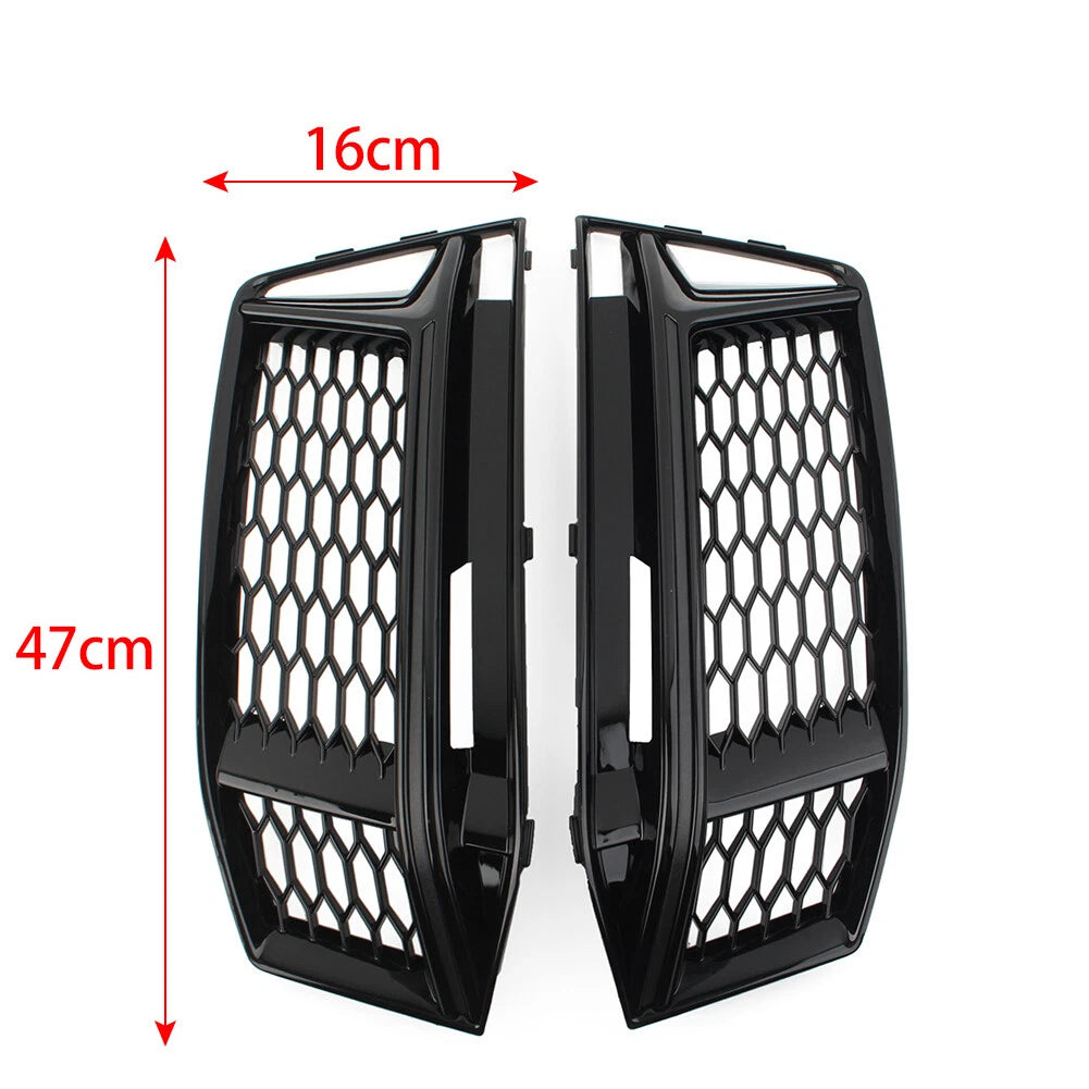 Front Bumper Fog Light Grille Cover Honeycomb For Audi A4 B9 S4 2016-2018