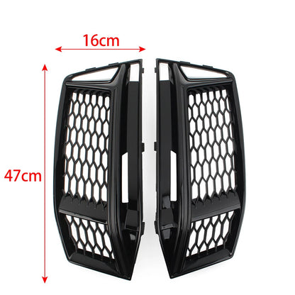 Front Bumper Fog Light Grille Cover Honeycomb For Audi A4 B9 S4 2016-2018