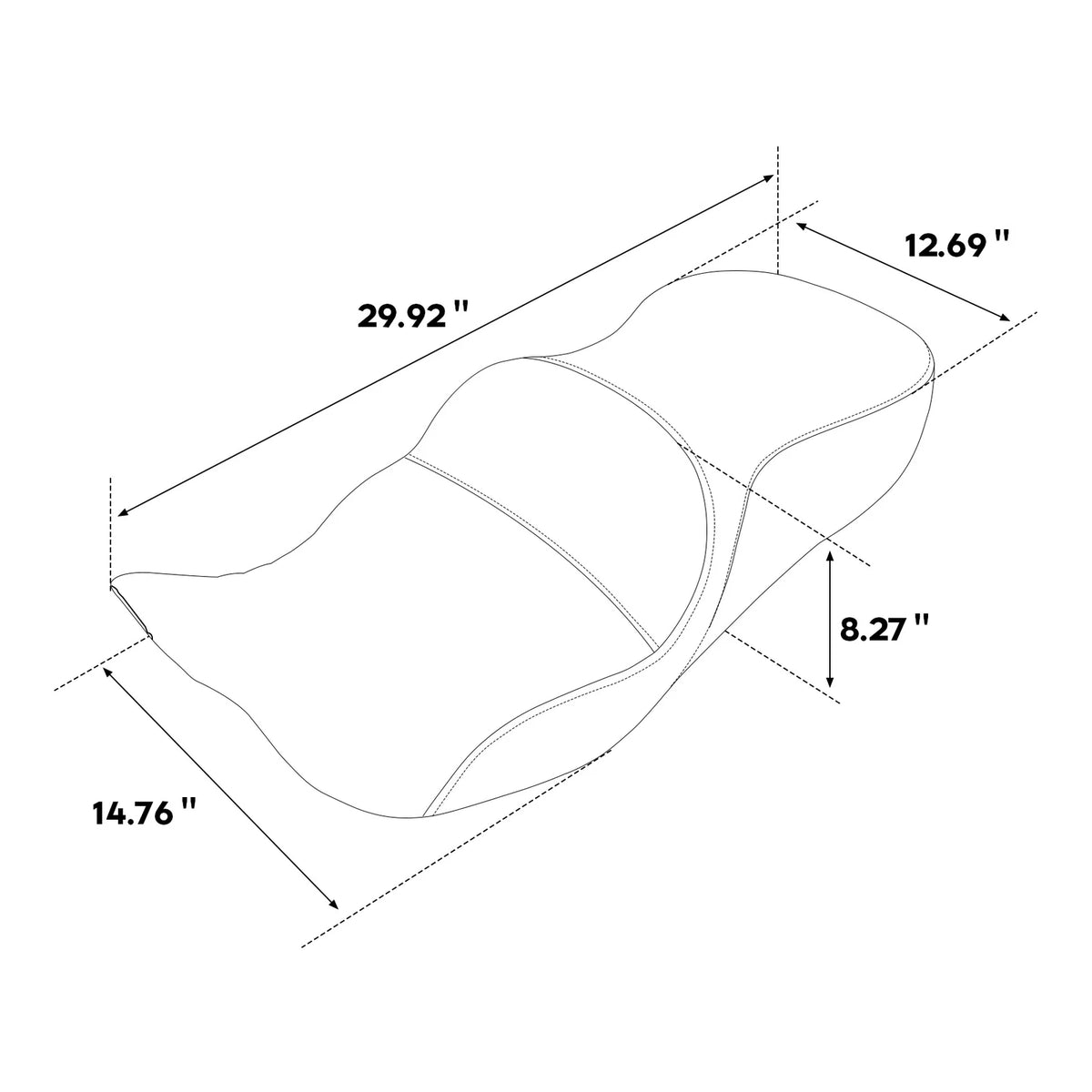 Blue Stitching Driver Passenger Seat Fit For Harley Touring Glide Trike 09-23