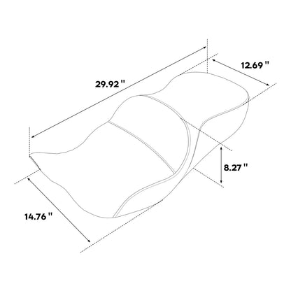 Blue Stitching Driver Passenger Seat Fit For Harley Touring Glide Trike 09-23