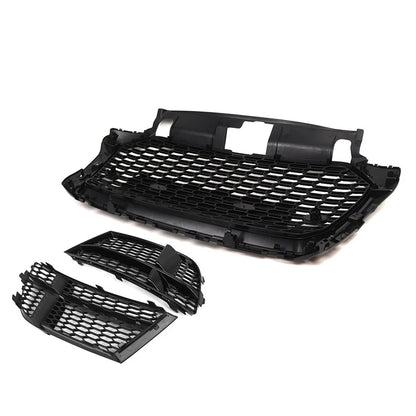 Front Honeycomb Grille With Fog Light Grille Cover Kit For Audi A3 2016-2019 US