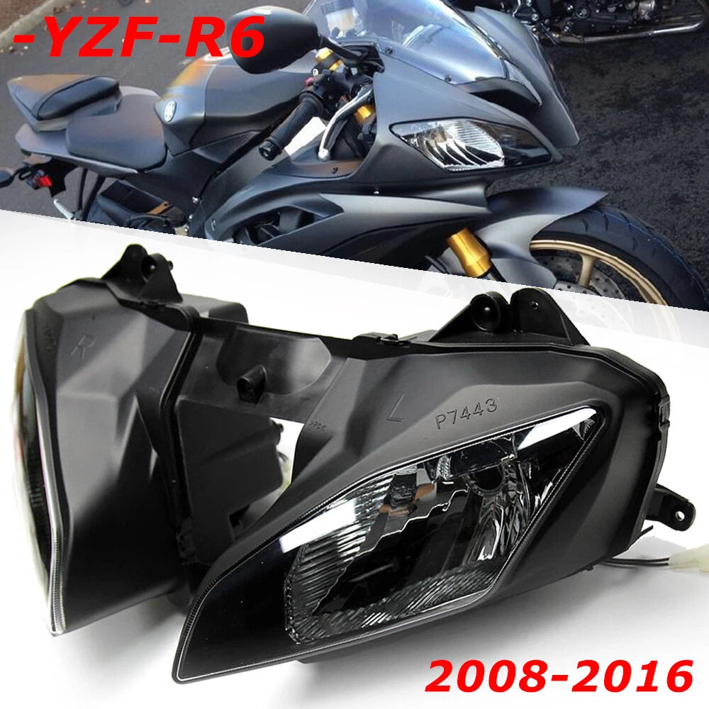 Headlight Assembly For Yamaha YZF R6 2008 2009 2010 2011 2012 2013 2014 2015 16
