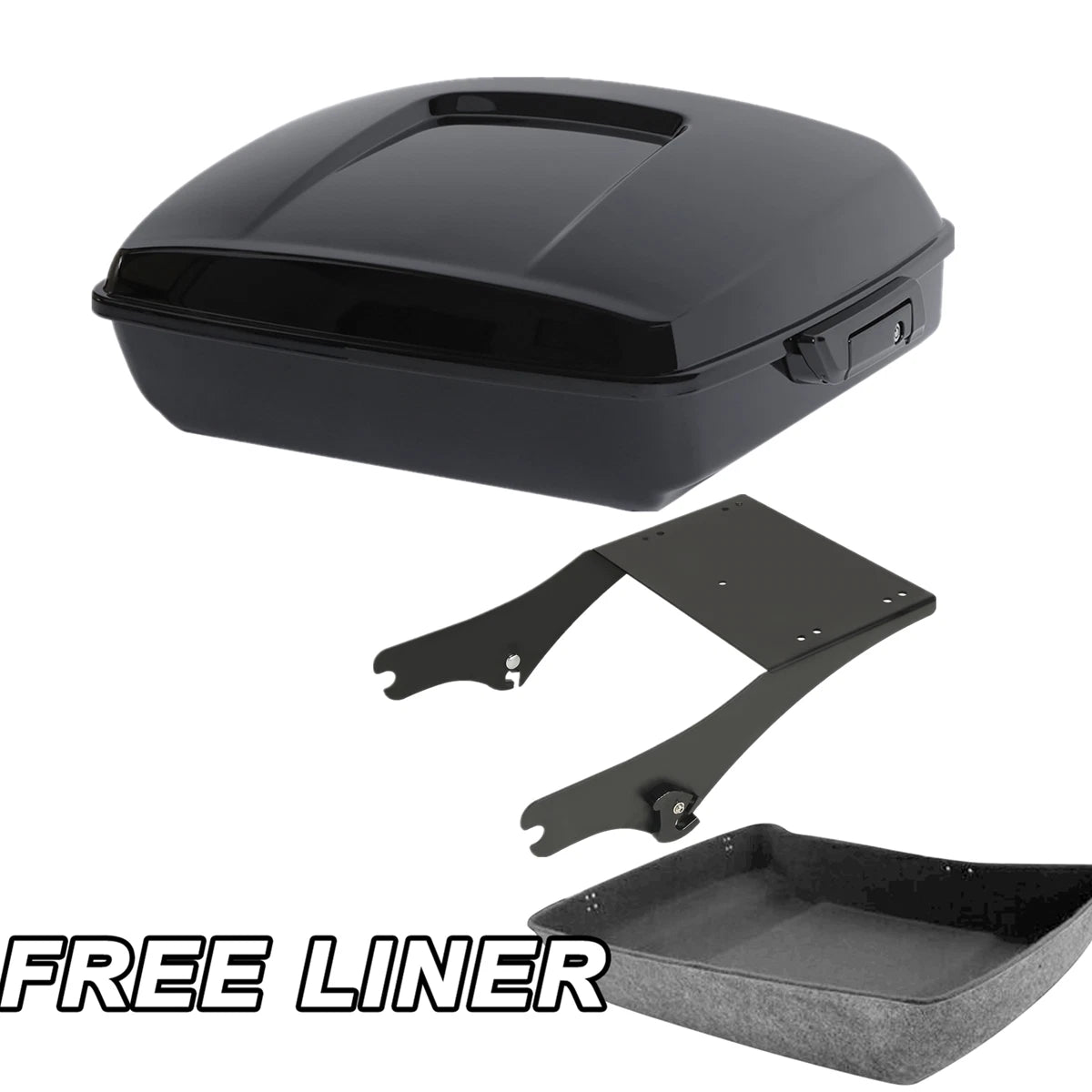 Chopped Trunk Mount Rack Fit For Harley Touring Street Road Glide 1997-08 Black