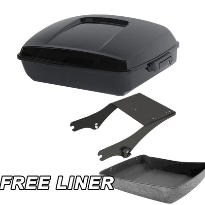 Chopped Trunk Mount Rack Fit For Harley Touring Street Road Glide 1997-08 Black