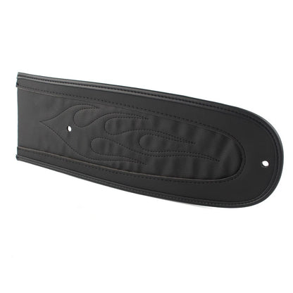 Flame Stitch Leather Rear Fender Bib For Harley Dyna 2006-2017 Motorcycle Black