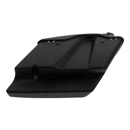 Matte Black 5'' Stretched Saddlebags w/ Bracket For Harley Softail Fatboy 84-17