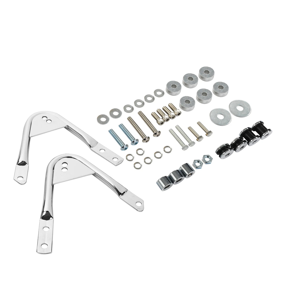 2-Up Pack Luggage Rack+Docking Kits Fit For Harley Touring FLHR FLTR 97-08