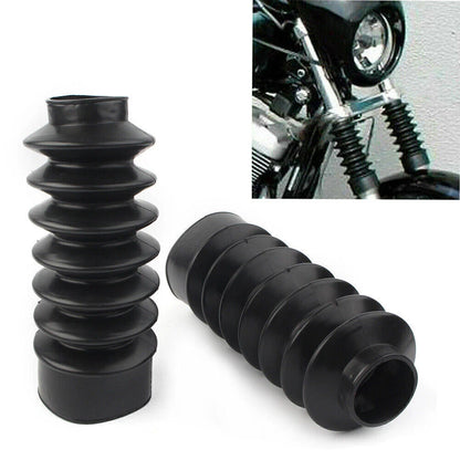 39mm Short Boots Fork Cover Gaiters Gator Rubber For Harley Sportster XL883 1200