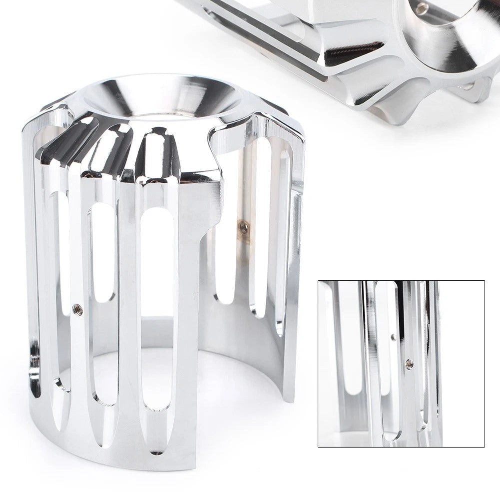 US Motor Chrome Edge Oil Filter Cover Trim Fit Harley Touring Road King Glide