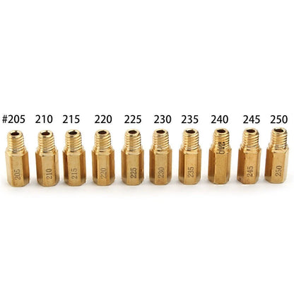 10 Pcs  Carburetor Main Jets Slow Jet Carb Kit For PWK OKO CVK 205-250