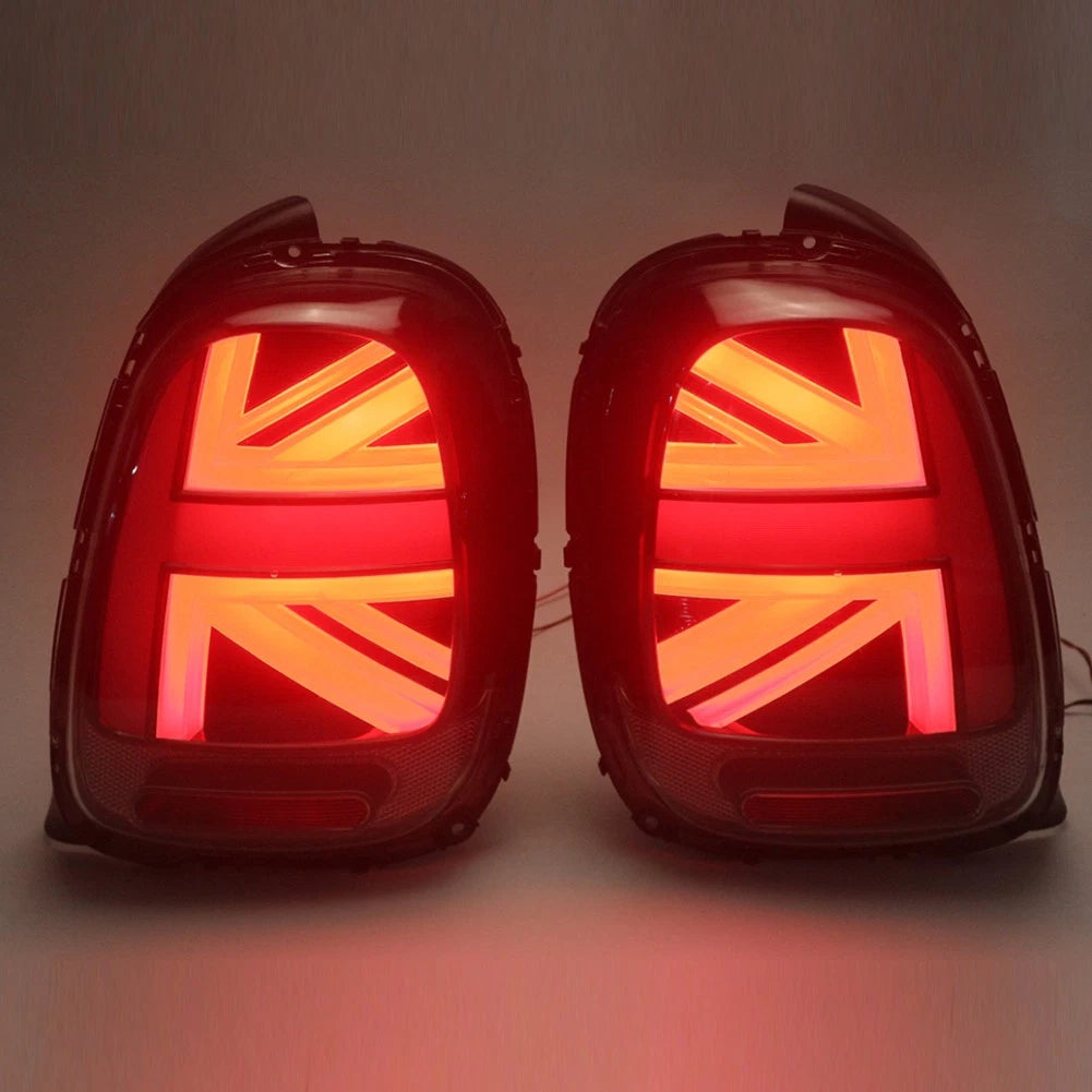 Pair 2pcs Grey Tail Lights Rear Lamps Brake Lamps For BMW Mini F55 F56 F57 14-21