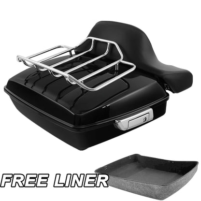 Chopped Trunk Top Rack Backrest Pad Fit For Harley Electra Road Glide 2009-2013