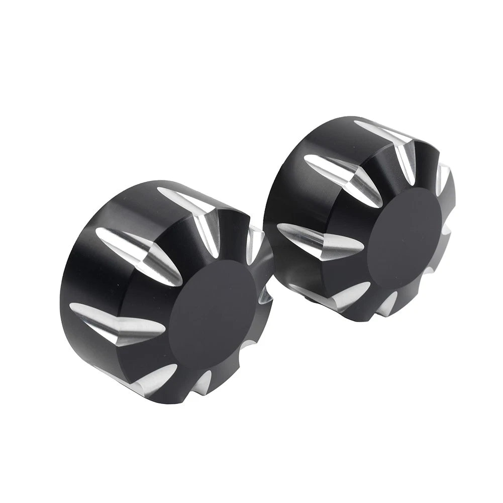 Pair Black Front Axle Nut Cover Caps For Can-Am Spyders GS RS RT ST F3 2008+