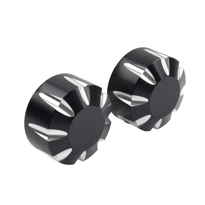 Pair Black Front Axle Nut Cover Caps For Can-Am Spyders GS RS RT ST F3 2008+