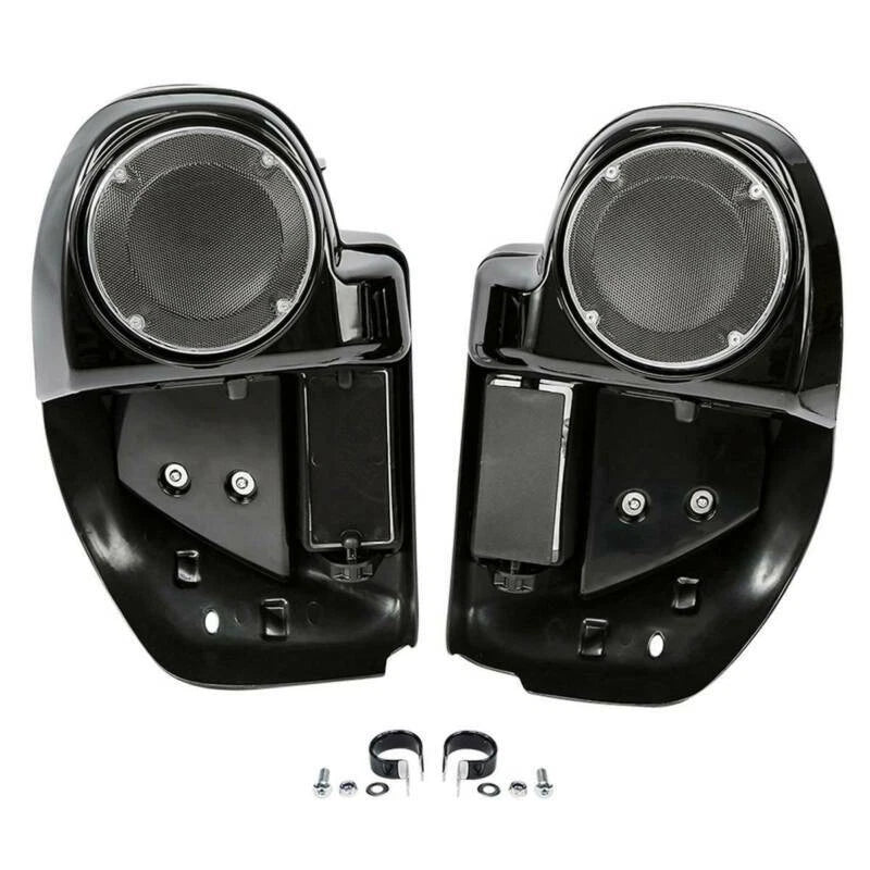 Engine Guard Bar Lower Vented Fairing Speaker Pod For Harley Electra Glide 14-Up