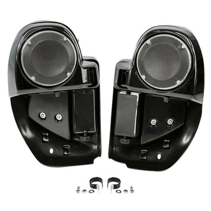 Engine Guard Bar Lower Vented Fairing Speaker Pod For Harley Electra Glide 14-Up