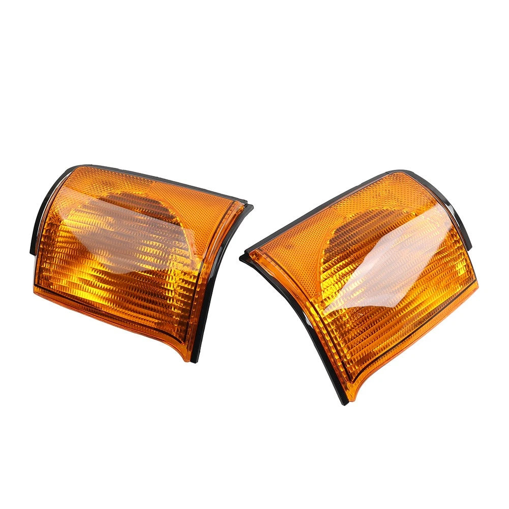 1 Pair Front Indicator Light Yellow Lens For Land Rover Discovery 2 1999-2002