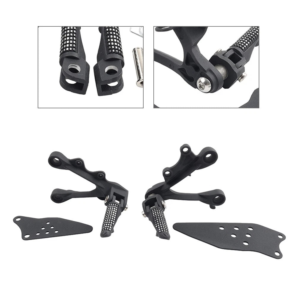Front Driver Footpeg Footrest Bracket Kit For Kawasaki Ninja ZX6R ZX636 2009-24