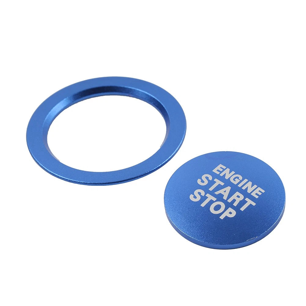 Engine Start Stop Push Button Cover Ring For Toyota Tacoma Yaris Prius RAV4 Blue