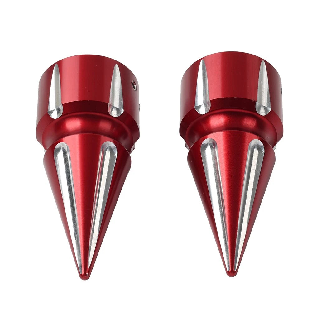 Front Axle Cap Nut Cover 3.6" For Harley Softail 07+ Dyna 08+ Street Glide Red