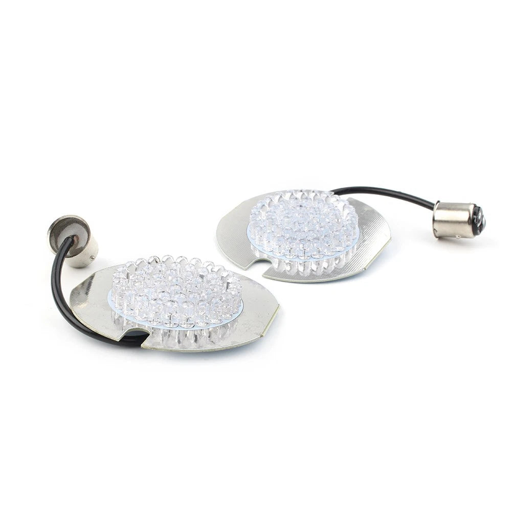 1157 Red LED Turn Signal Light Indicator Inserts for Harley Electra/Ultra