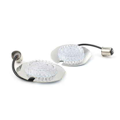 1157 Red LED Turn Signal Light Indicator Inserts for Harley Electra/Ultra