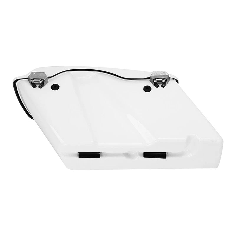 White Hard Saddlebags & Conversion Bracket Fit For Harley Softail Springer 84-17
