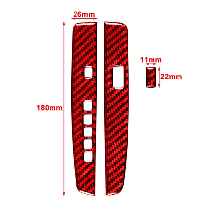 Red Carbon Fiber Interior Gear Shift Cover Trim For Honda Accord 2013-2017 US