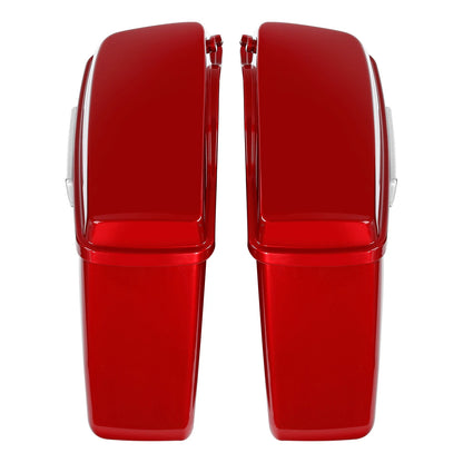 Hard Saddlebags Fit For Harley Touring Street Road Glide King 2014-Up Wicked Red