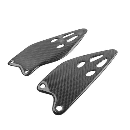 Carbon Fiber Footrest Rear Foot Heel Guards Plates For Kawasaki ZX-6R 636 19-25