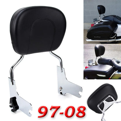 US Passenger Backrest Sissy Bar Pad For Harley Electra Glide Road King 1997-2008