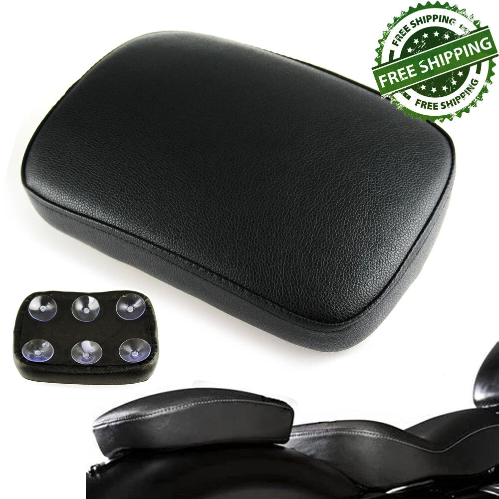Rectangular Pillion Passenger Cushion Seat Pad 6 Suction Cup for Harley Custom