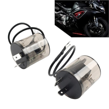 12V 2Pin LED Flasher Relay Heavy Duty Turn Signal with Ground Wire EF32 20Amps