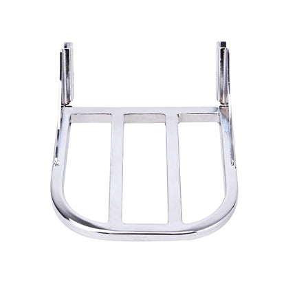 Chrome Sissy Bar Backrest Luggage Rack For Harley Sportster XL 883 1200 2004-Up