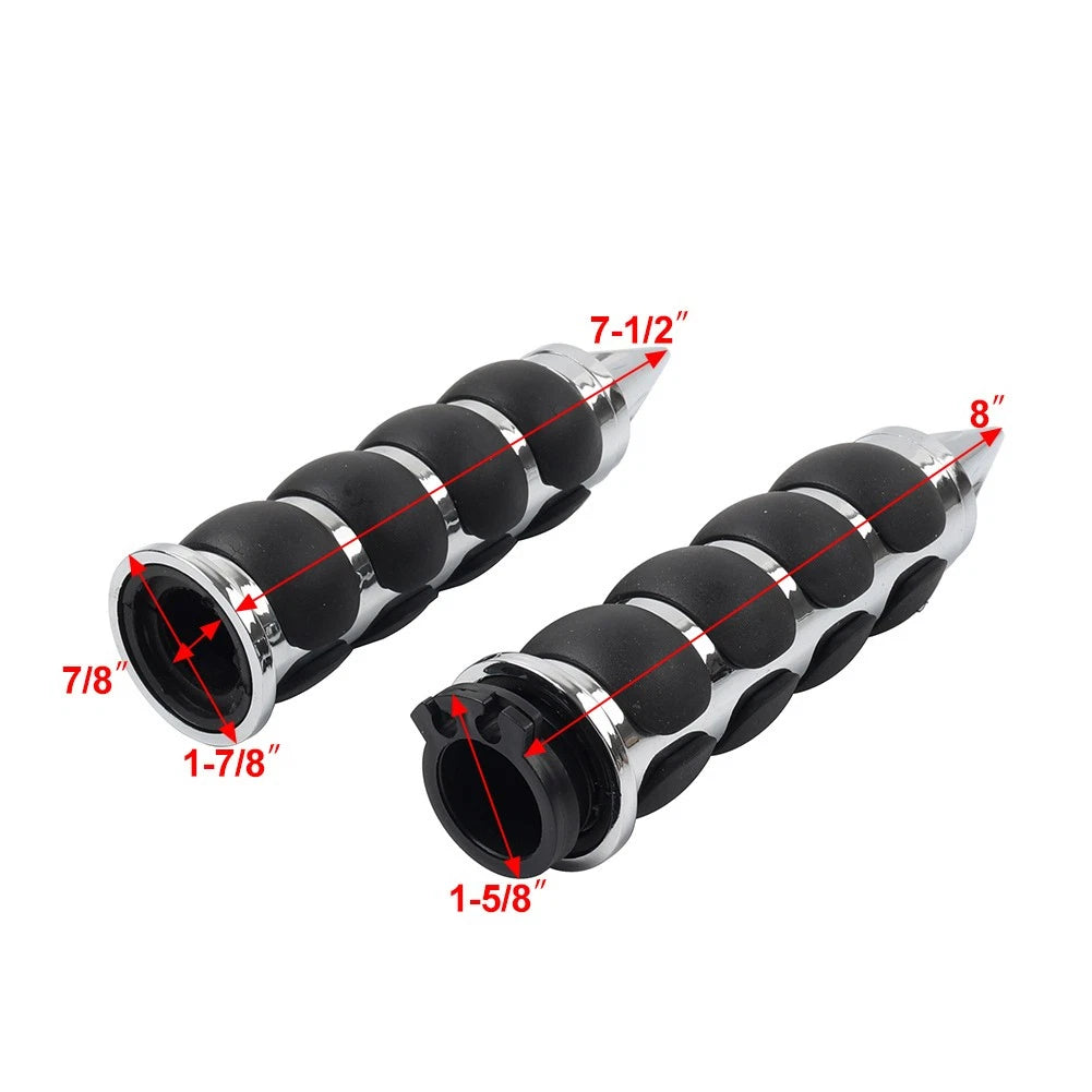 1''Motor Handlebar Hand Grips W/ Throttle For Harley Sportster XL1200 883 Chrome