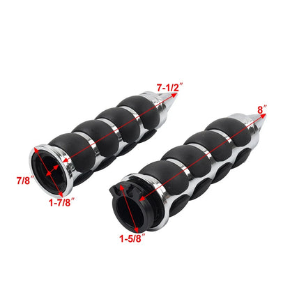 1''Motor Handlebar Hand Grips W/ Throttle For Harley Sportster XL1200 883 Chrome
